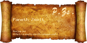 Paneth Zsolt névjegykártya